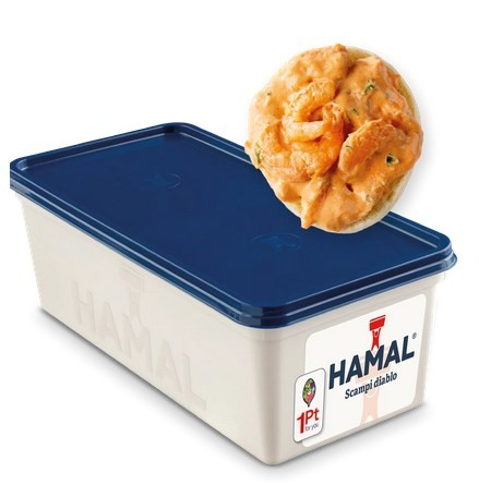 Hamal scampi diaboliquesalade