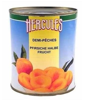Hercules Halve Perziken op siroop 3kg BLIK