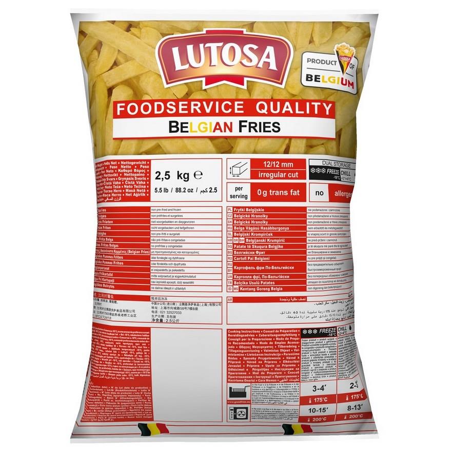 Friet 12/12 Foodservice belgische 2.5g Lutosa