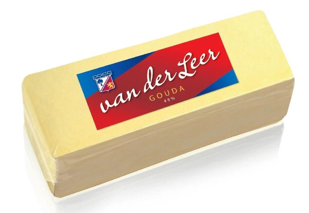 Van der Leer hotel blok gouda kaas sar 48+ 4kg vers