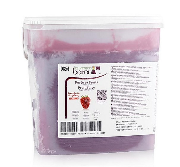 Boiron Puree framboos gesuikerd 85% 10kg